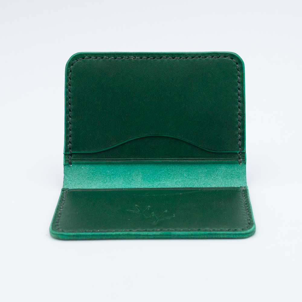 Card Holder (forest green Walpier Buttero Leather)