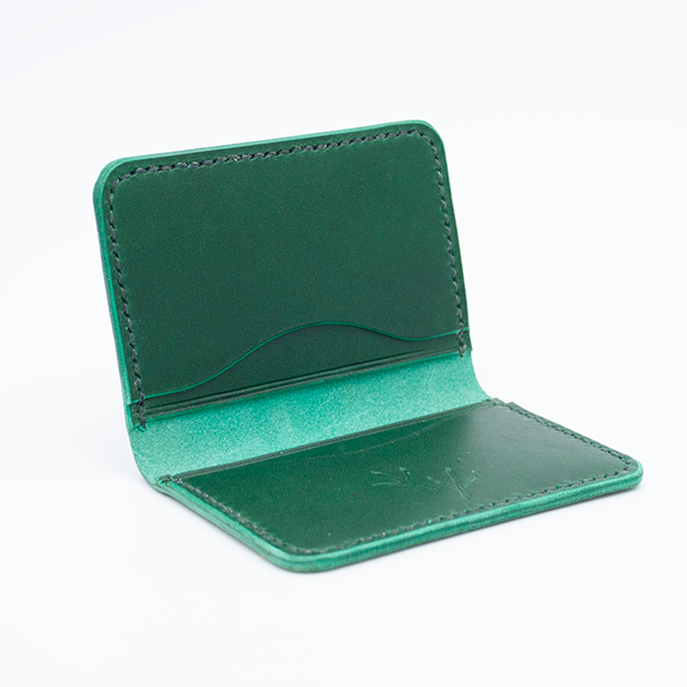 Card Holder (forest green Walpier Buttero Leather)