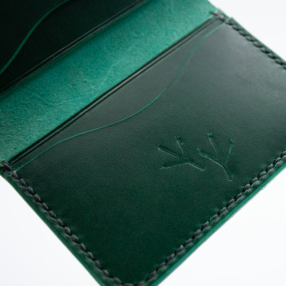 Card Holder (forest green Walpier Buttero Leather)