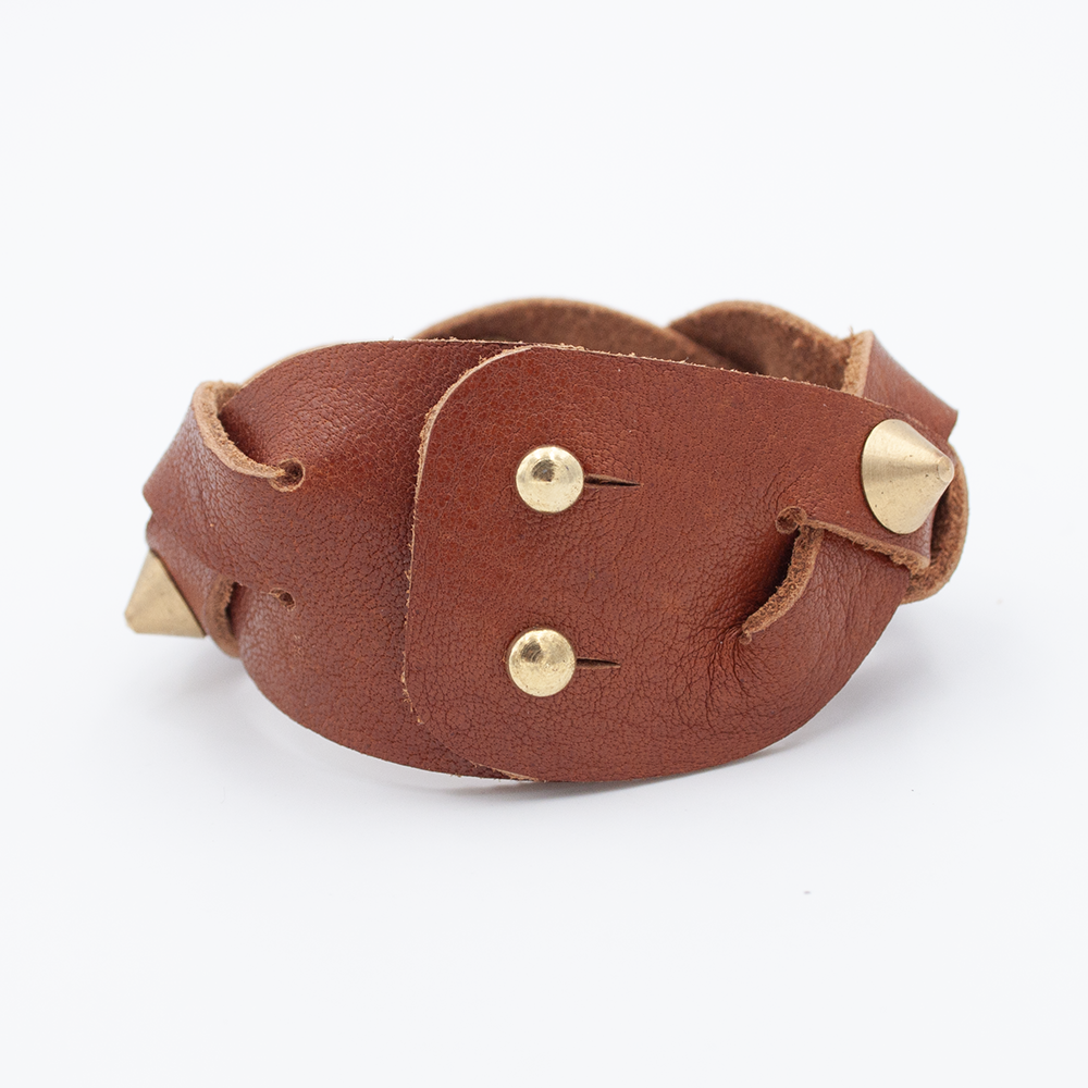 Wide mystery braided bracelet