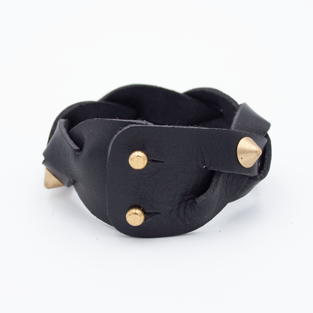 Wide mystery braided bracelet