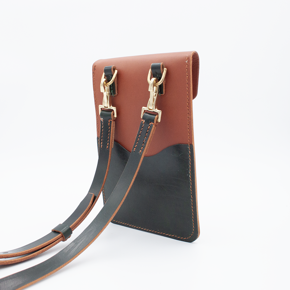 Phone Bag (Tan and Green)