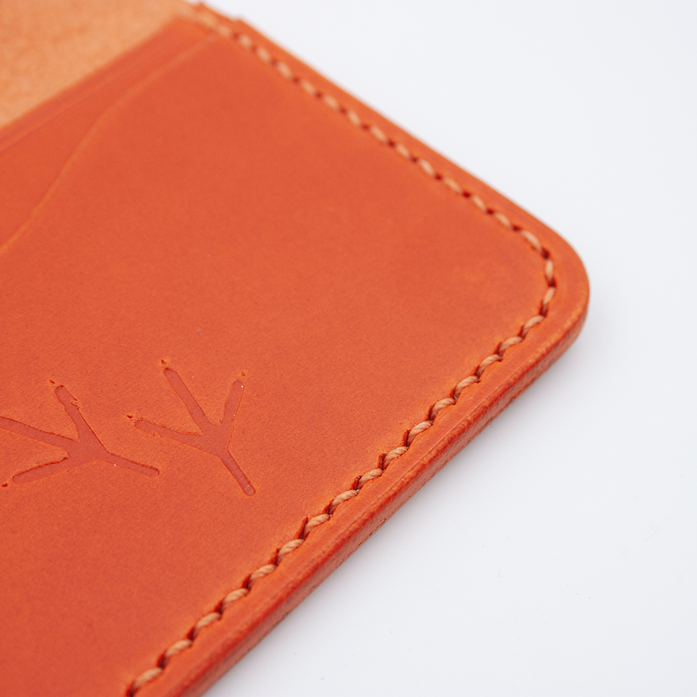 Card holder with Walpier Dollaro cover (orange)