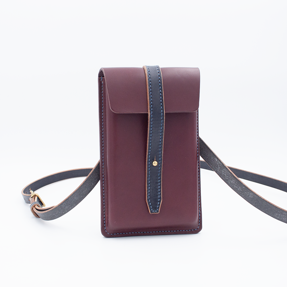 Phone Crossbody Bag (burgandy and navy)