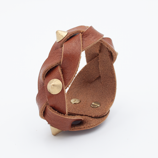 Wide mystery braided bracelet