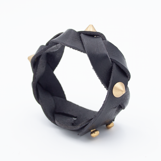 Wide mystery braided bracelet