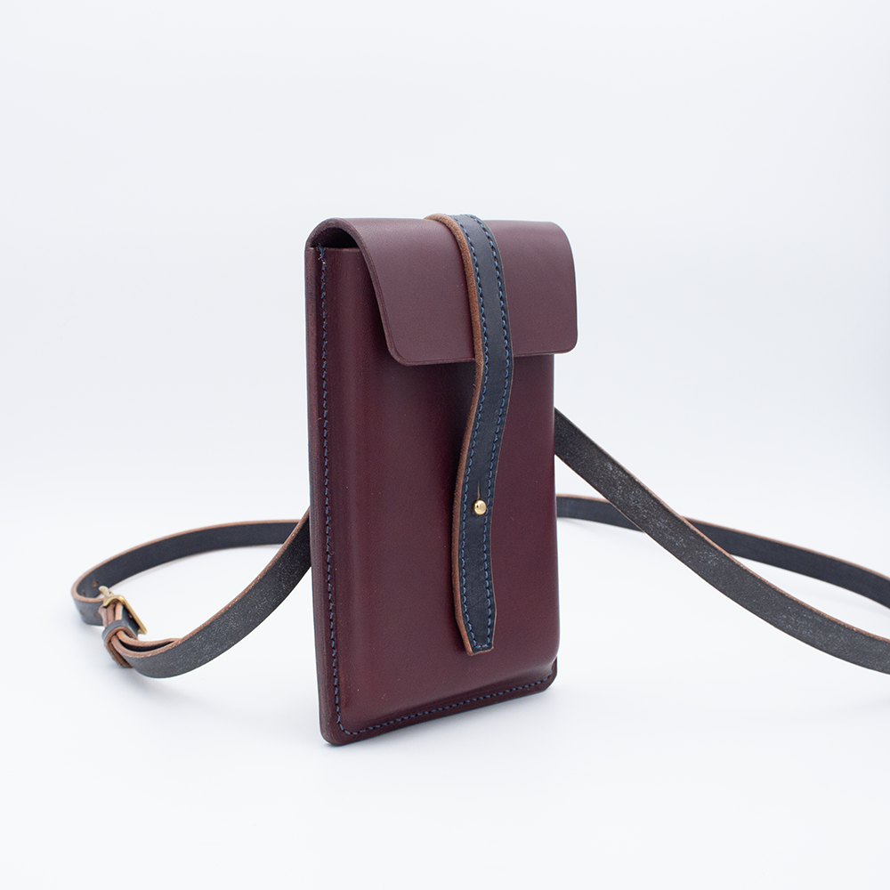 Phone Crossbody Bag (burgandy and navy)