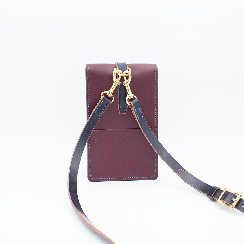 Phone Crossbody Bag (burgandy and navy)